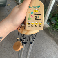 Thumbnail for Personalized Reason To Bee Happy Wind Chime Mom Grandma, Gift For Grandma YHN-THUY