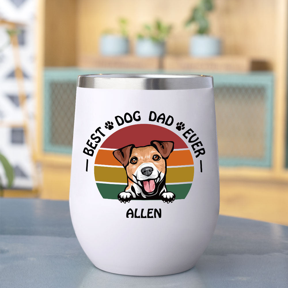 Best Dog Dad Ever 12oz Tumbler, Gift For Dog Lovers - Jonxifon