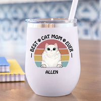 Thumbnail for Best Cat Mom Ever 12oz Tumbler, Gift For Cat Mom - Jonxifon