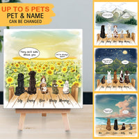 Thumbnail for Personalized Pet Memorial Square Stone Album-Dog Cat Loss Gifts-Pet Bereavement Gift-DOG & CAT-Sunflower - Jonxifon