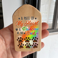 Thumbnail for Personalized My Heart At The Rainbow Memorial Wind Chime, Sympathy Gift CHI-YEN