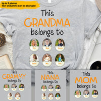 Thumbnail for This Grandma Belongs To Personalized Shirt Custom Kid Name Photo Gift