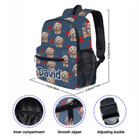 Thumbnail for Custom Pet Photo I Go To School With My Dog Kid Backpack, Back-to-school Gift