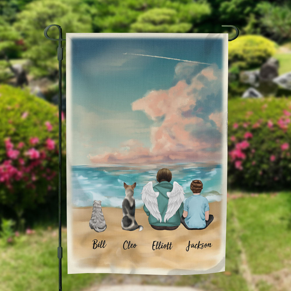 Personalized Family Flag Gifts For The Whole Family - Beach & Wooden Dock - Jonxifon