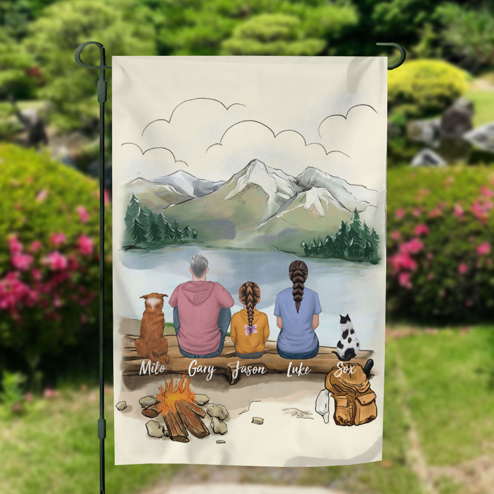 Personalized Family Flag Gifts For The Whole Family - Hiking - Jonxifon