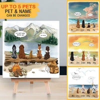 Thumbnail for Personalized Pet Memorial Square Stone Album-Dog Cat Loss Gifts-Pet Bereavement Gift-DOG & CAT-Mountain-hiking - Jonxifon