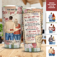 Thumbnail for Personalized The Day I Met You Love Letter Couple Tumbler, Valentine's Day Gift DUNG-DIEP