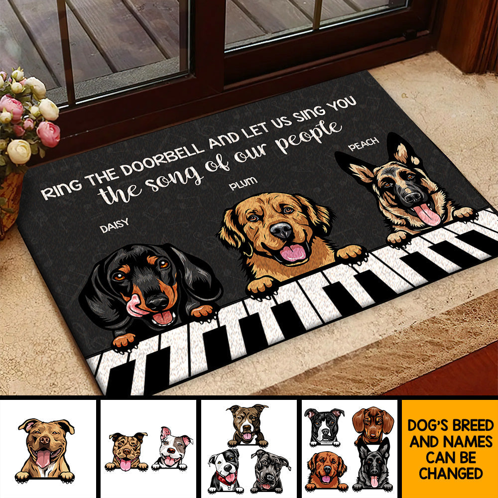 Ring The Doorbell Custom Doormat, DIY Gift For Dog Lovers CT-YEN