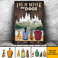 Thumbnail for Life Is Better With Dogs Canvas, Best Printed Gift For Dog Lovers JonxiFon