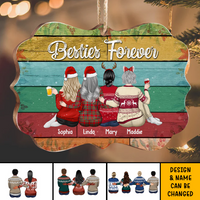 Thumbnail for Personalized Besties forever Benelux Shaped Wood Christmas Ornament DUNG-DIEP