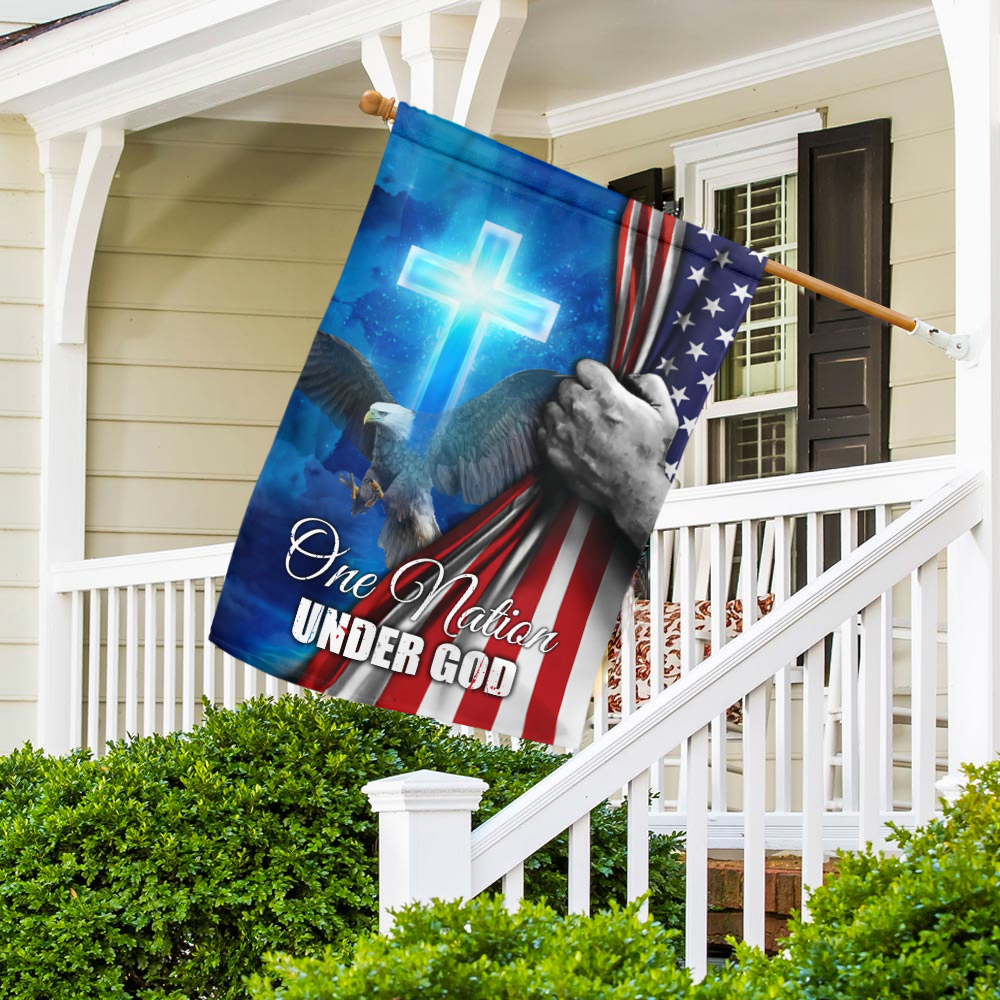 One Nation Under God American Christian Cross Flag