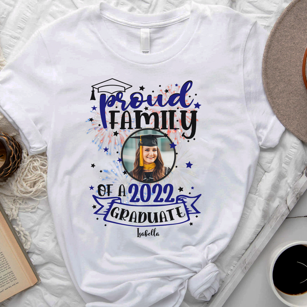 Proud Family Of A 2022 Graduate - Personalized T-Shirt, Gift For Graduation Day