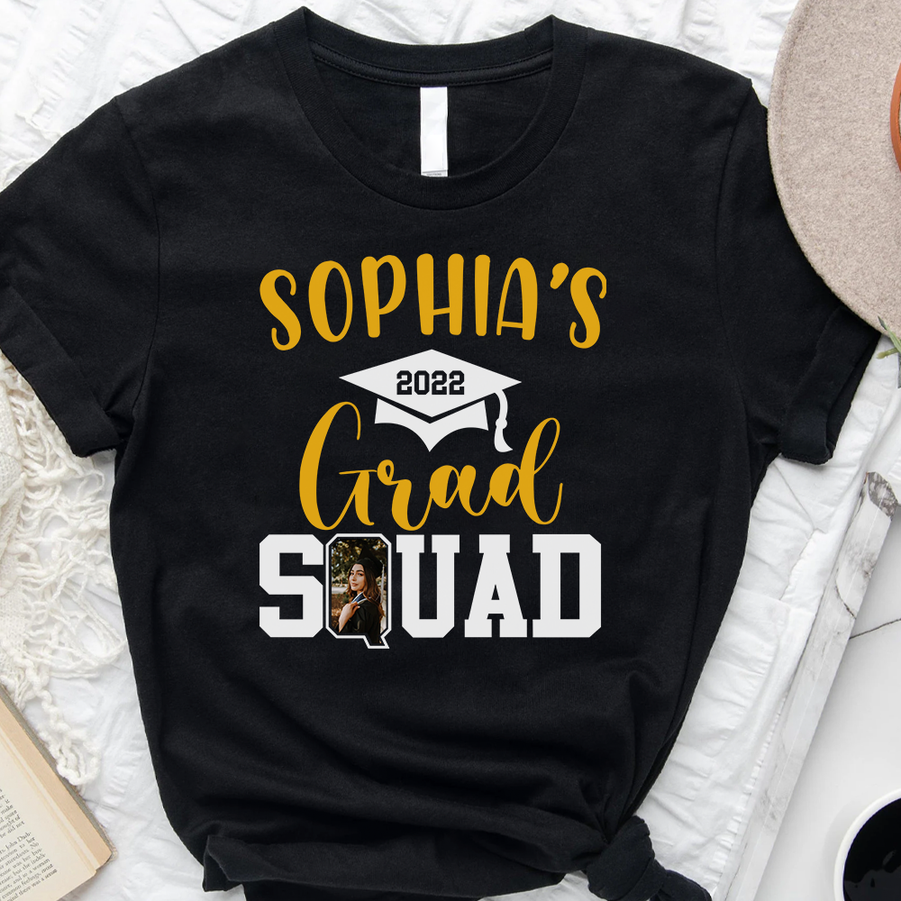 Graduation Squad Personalized T-shirt- Custom Photo Shirt 2022 Grad Gift