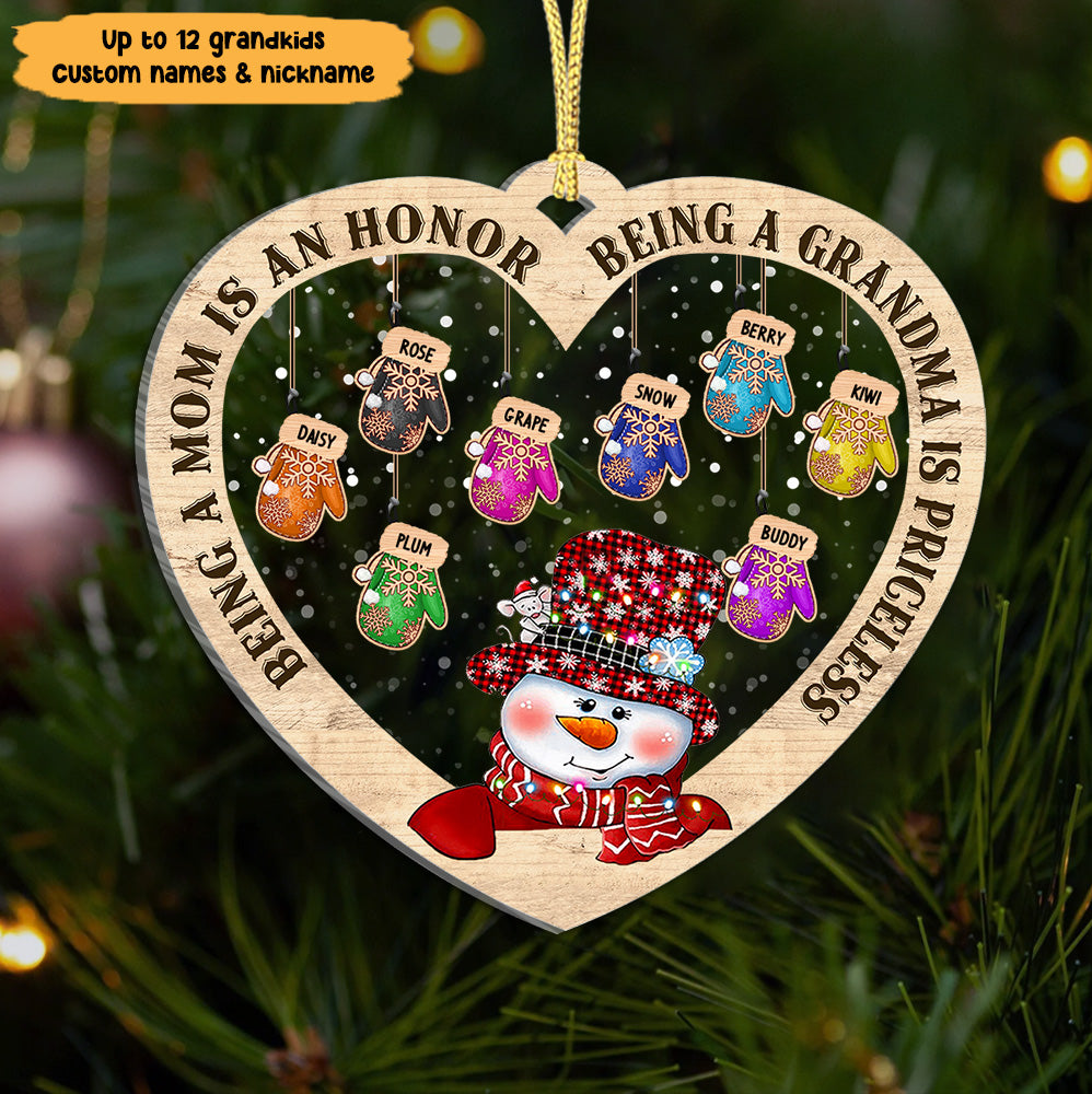 Personalized Being a Grandma Is Priceless Printed Acrylic Ornament, Customized Holiday Gift For Grandma Nana Mommy Aunt Dung-Yen