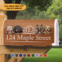 Thumbnail for Family Name House Address Magnetic Mailbox Cover, Dog Lover Gift