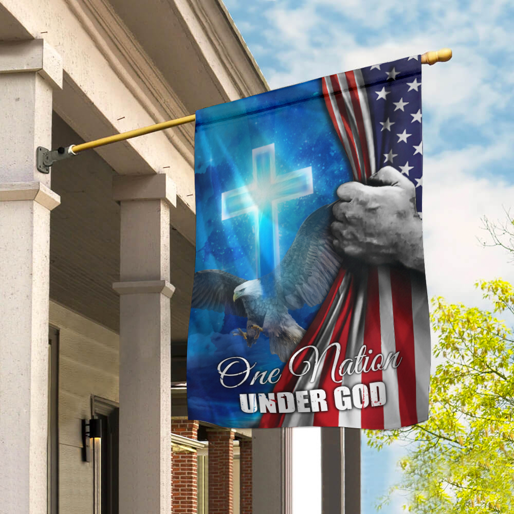 One Nation Under God American Christian Cross Flag