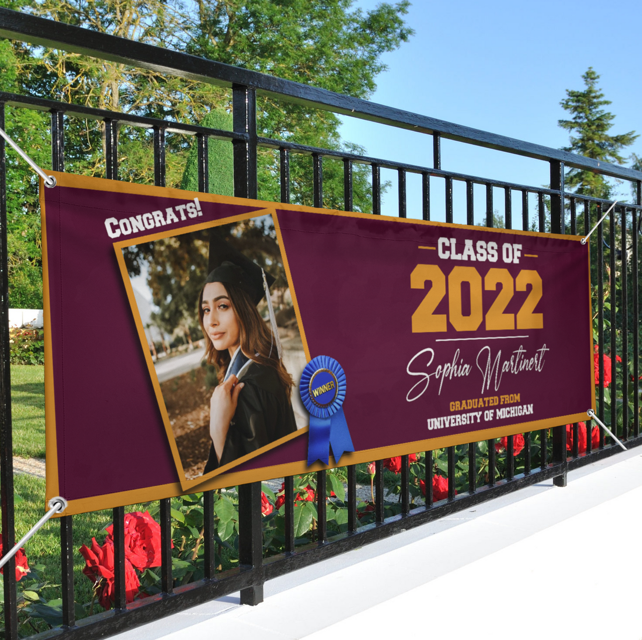 Congrats Class Of 2022 Upload Photo Graduation Banner