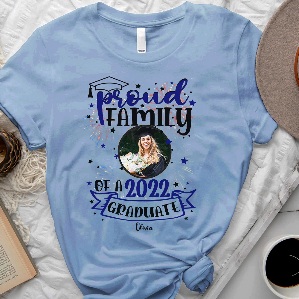 Proud Family Of A 2022 Graduate - Personalized T-Shirt, Gift For Graduation Day