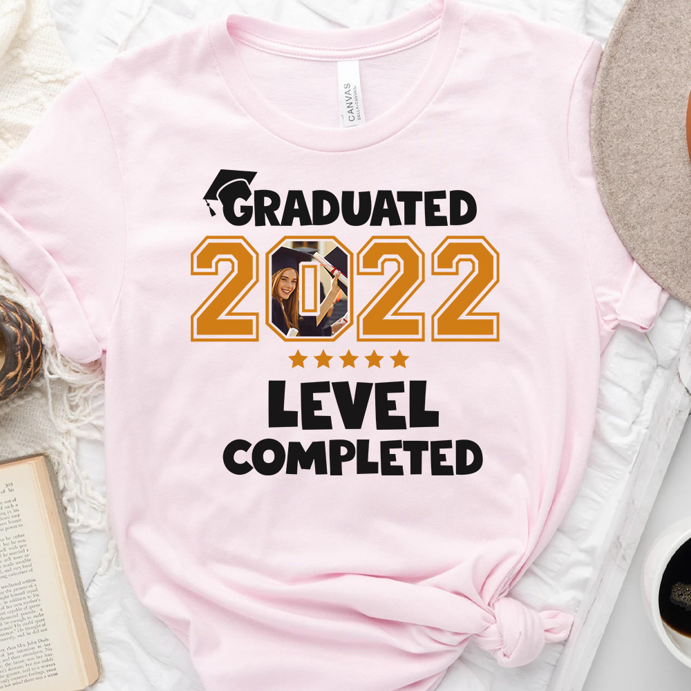 Graduated 2022 Level Completed- Personalized Shirt, Graduation T-shirt