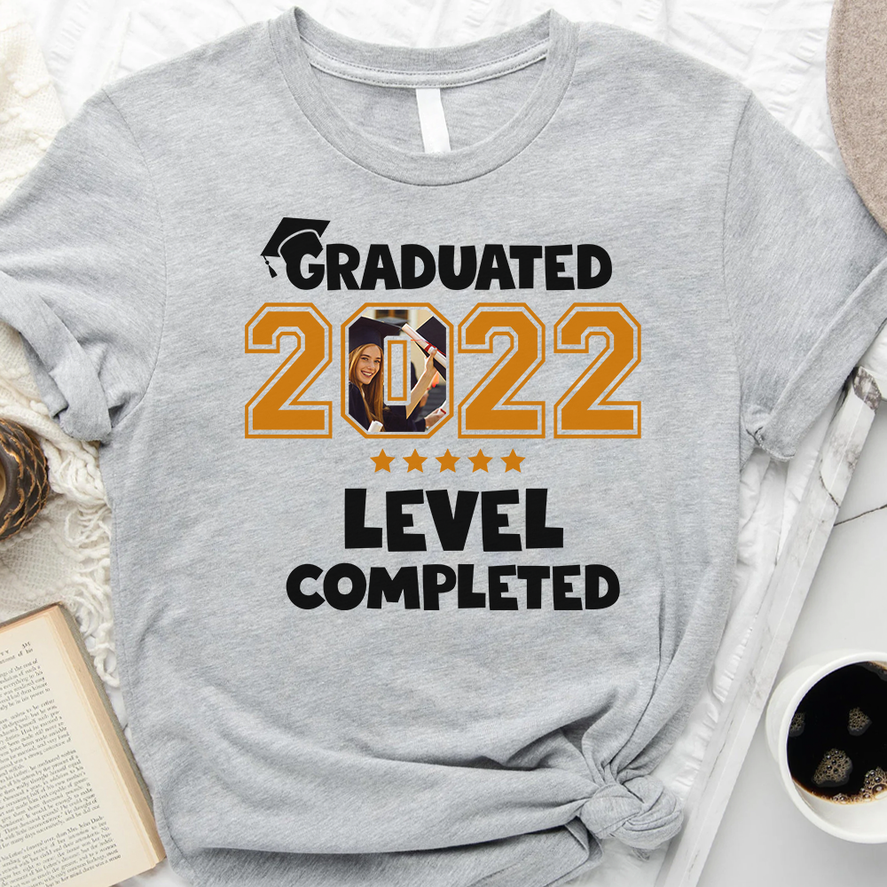 Graduated 2022 Level Completed- Personalized Shirt, Graduation T-shirt