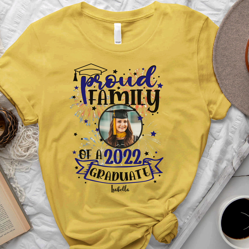 Proud Family Of A 2022 Graduate - Personalized T-Shirt, Gift For Graduation Day