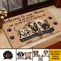 Thumbnail for Guitarist His Pick And Dog Live Here Custom Doormat, DIY Gift For Dog Lovers CT-DIEP