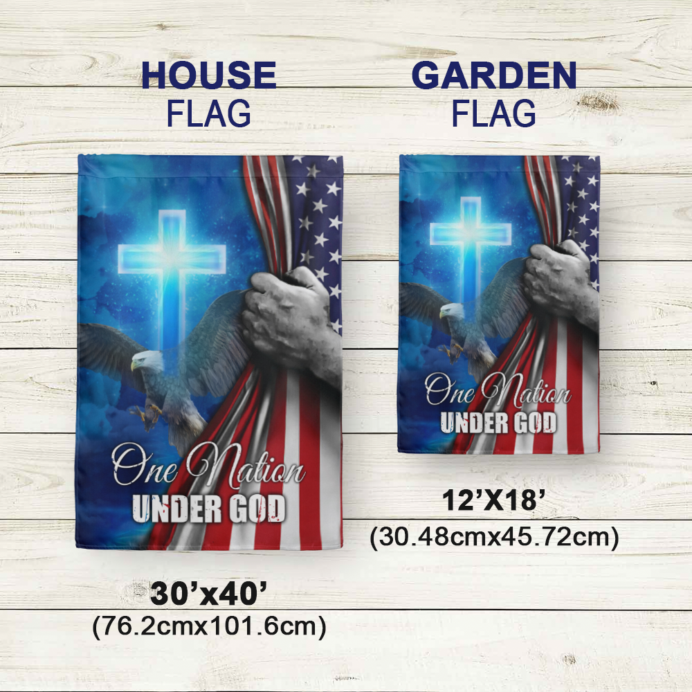 One Nation Under God American Christian Cross Flag