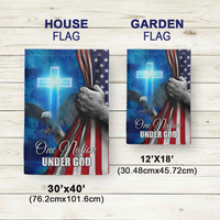 Thumbnail for One Nation Under God American Christian Cross Flag