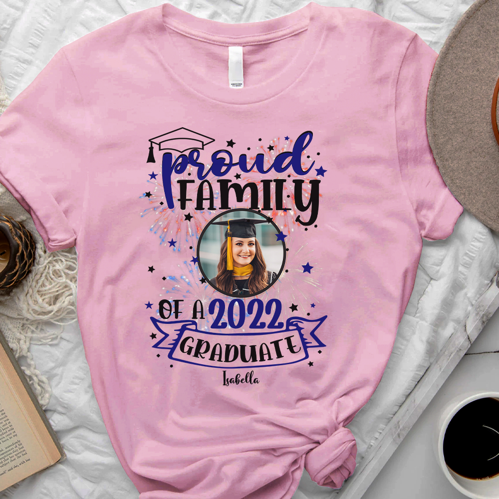 Proud Family Of A 2022 Graduate - Personalized T-Shirt, Gift For Graduation Day