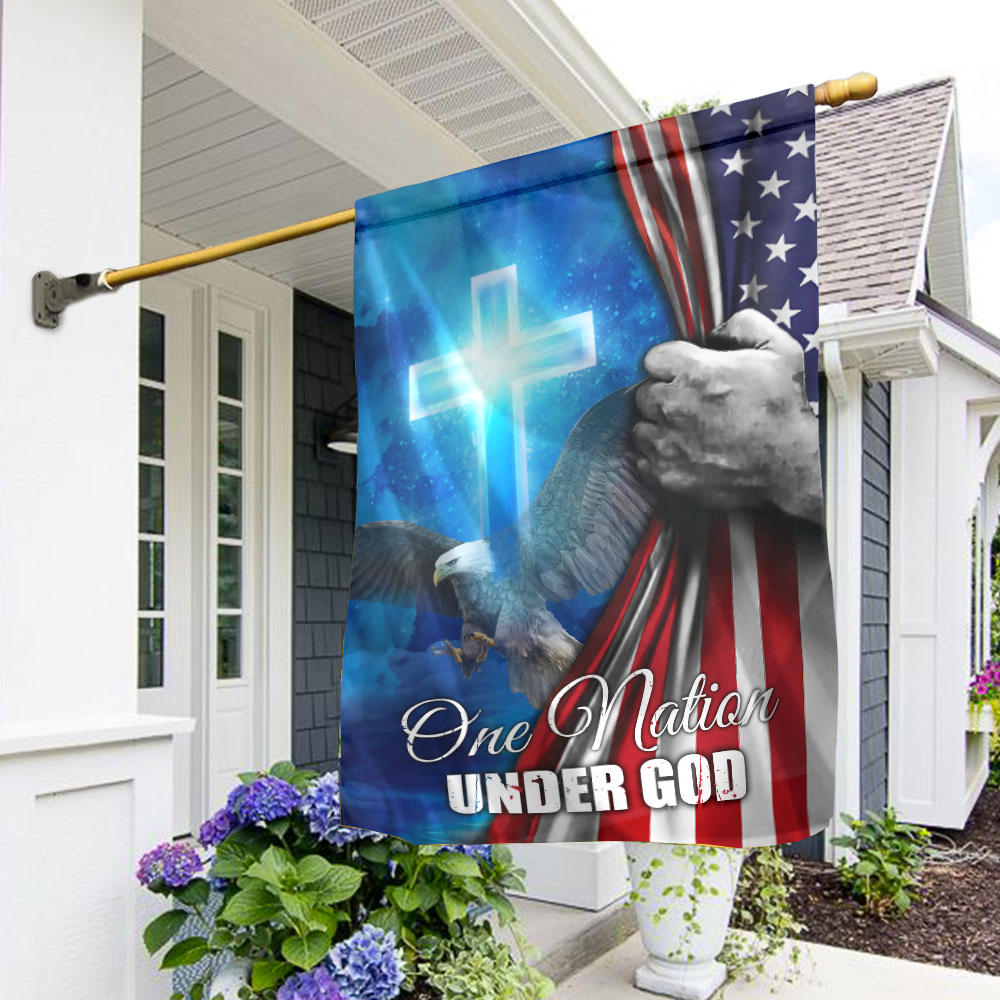 One Nation Under God American Christian Cross Flag