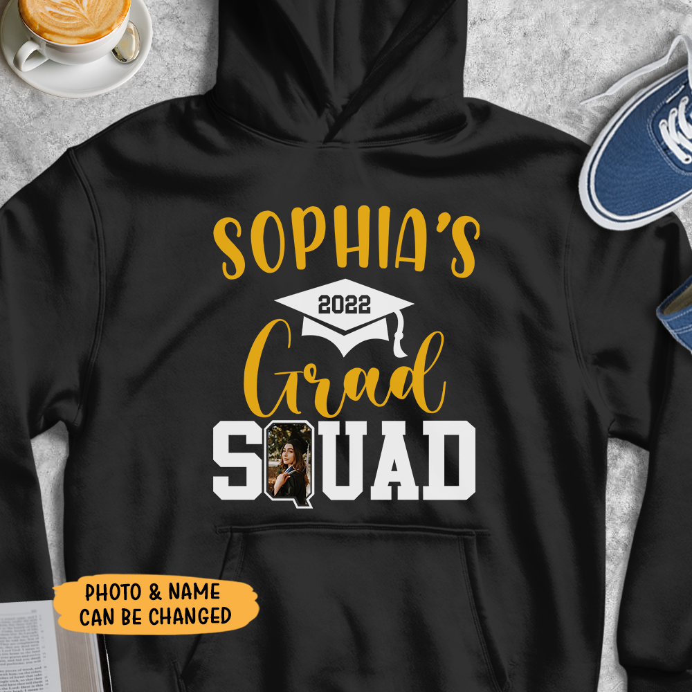 Graduation Squad Personalized T-shirt- Custom Photo Shirt 2022 Grad Gift