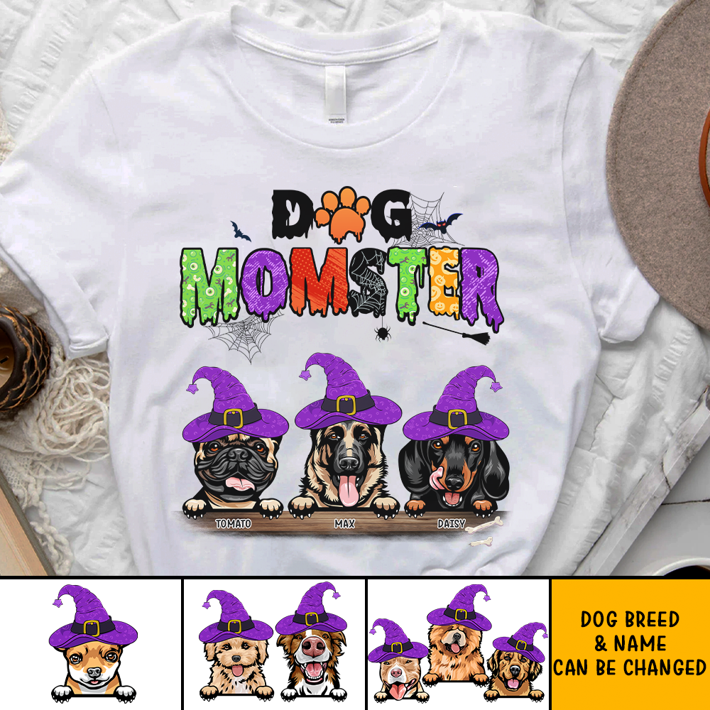 Dog Momster Dog Halloween T-shirt, Dog Mom Gift