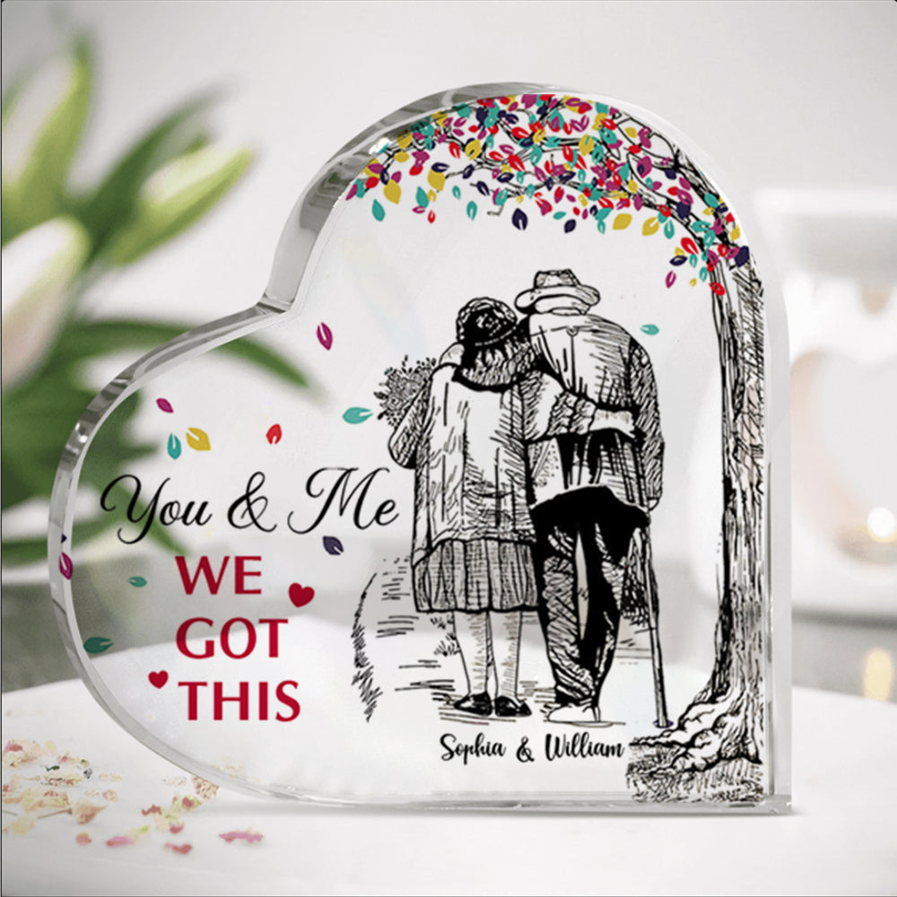 You & Me We Got This Personalized Heart Acrylic Plaque