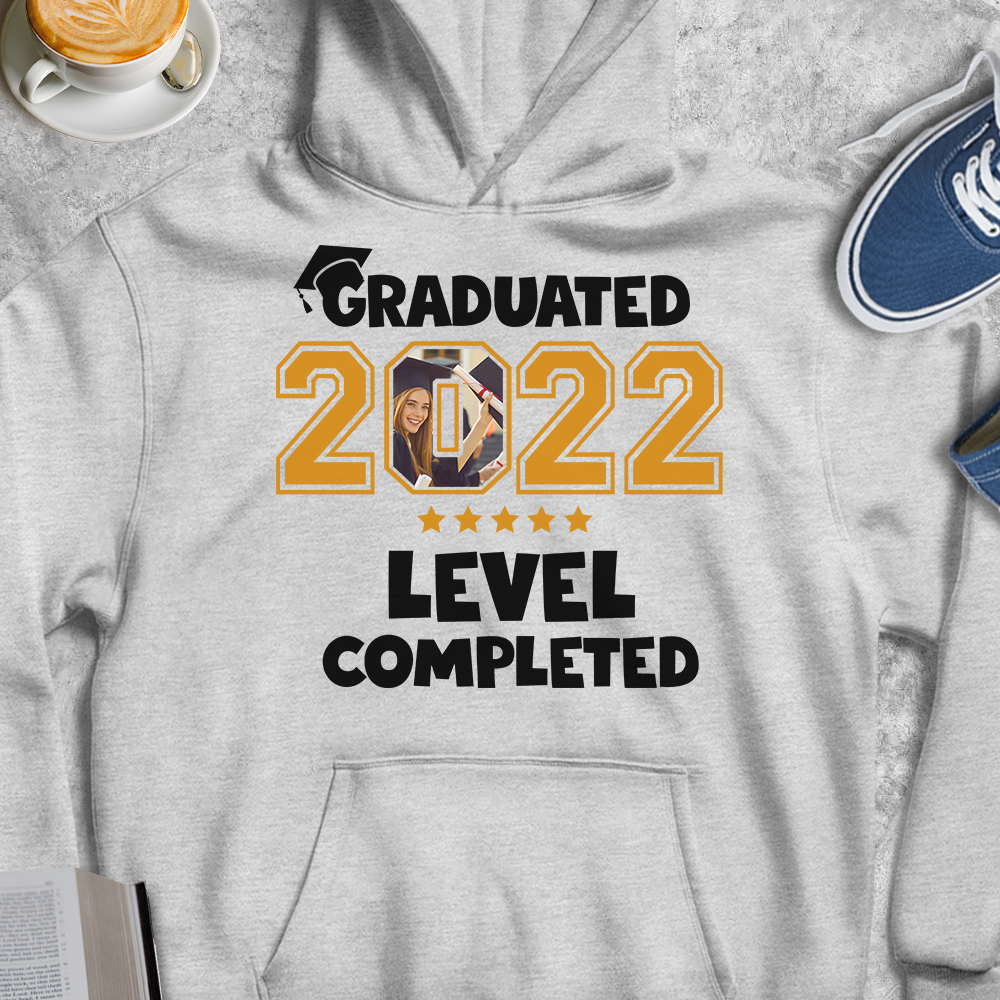 Graduated 2022 Level Completed- Personalized Shirt, Graduation T-shirt