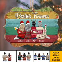 Thumbnail for Personalized Besties forever Benelux Shaped Wood Christmas Ornament DUNG-DIEP