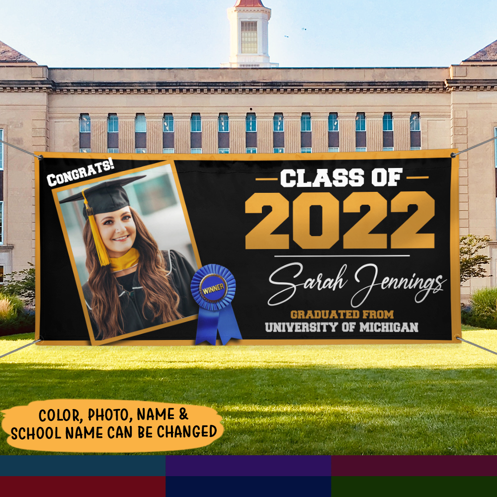 Congrats Class Of 2022 Upload Photo Graduation Banner