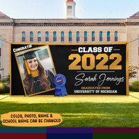 Thumbnail for Congrats Class Of 2022 Upload Photo Graduation Banner