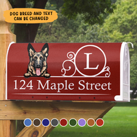 Thumbnail for Family Name House Address Magnetic Mailbox Cover, Dog Lover Gift