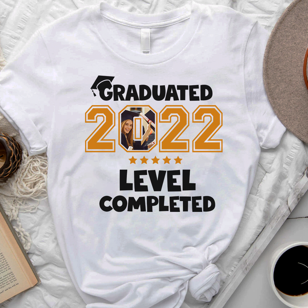 Graduated 2022 Level Completed- Personalized Shirt, Graduation T-shirt