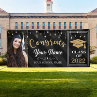 Thumbnail for Congrats Photo Graduation Banner , Glitter Banner