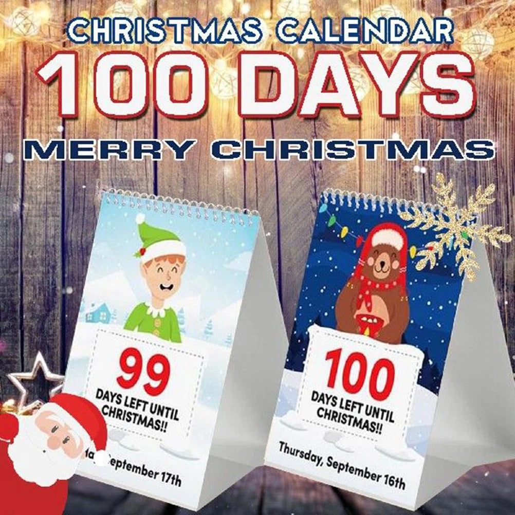 100 Day Christmas Countdown Calendar Tabletop Ornament 2022 JonxiFon