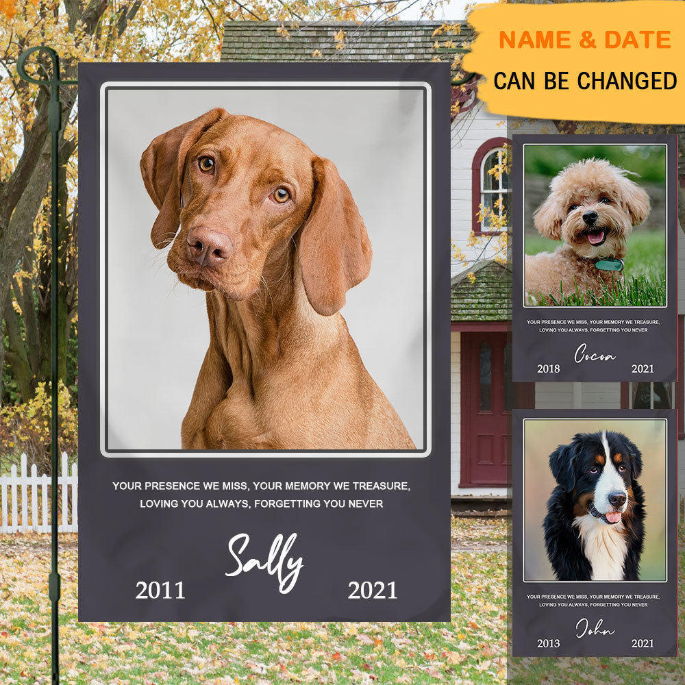 Gift For Loss Of A Pet-Loving You Always-Personalized Custom Pet Photo Memorial Garden Flag - Jonxifon