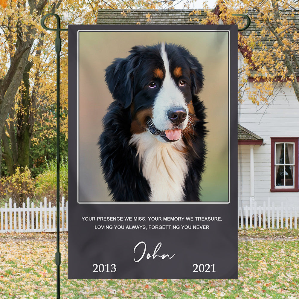 Gift For Loss Of A Pet-Loving You Always-Personalized Custom Pet Photo Memorial Garden Flag - Jonxifon