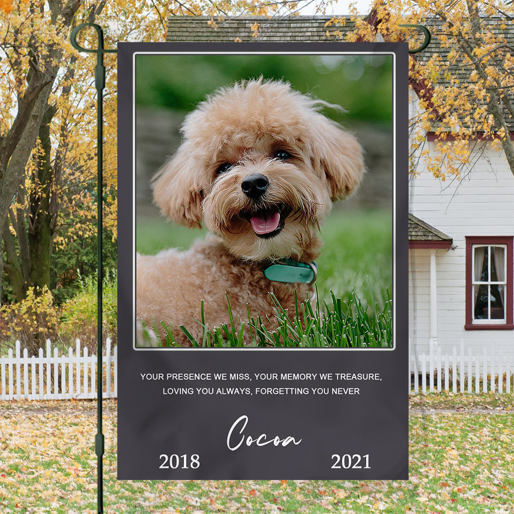 Gift For Loss Of A Pet-Loving You Always-Personalized Custom Pet Photo Memorial Garden Flag - Jonxifon