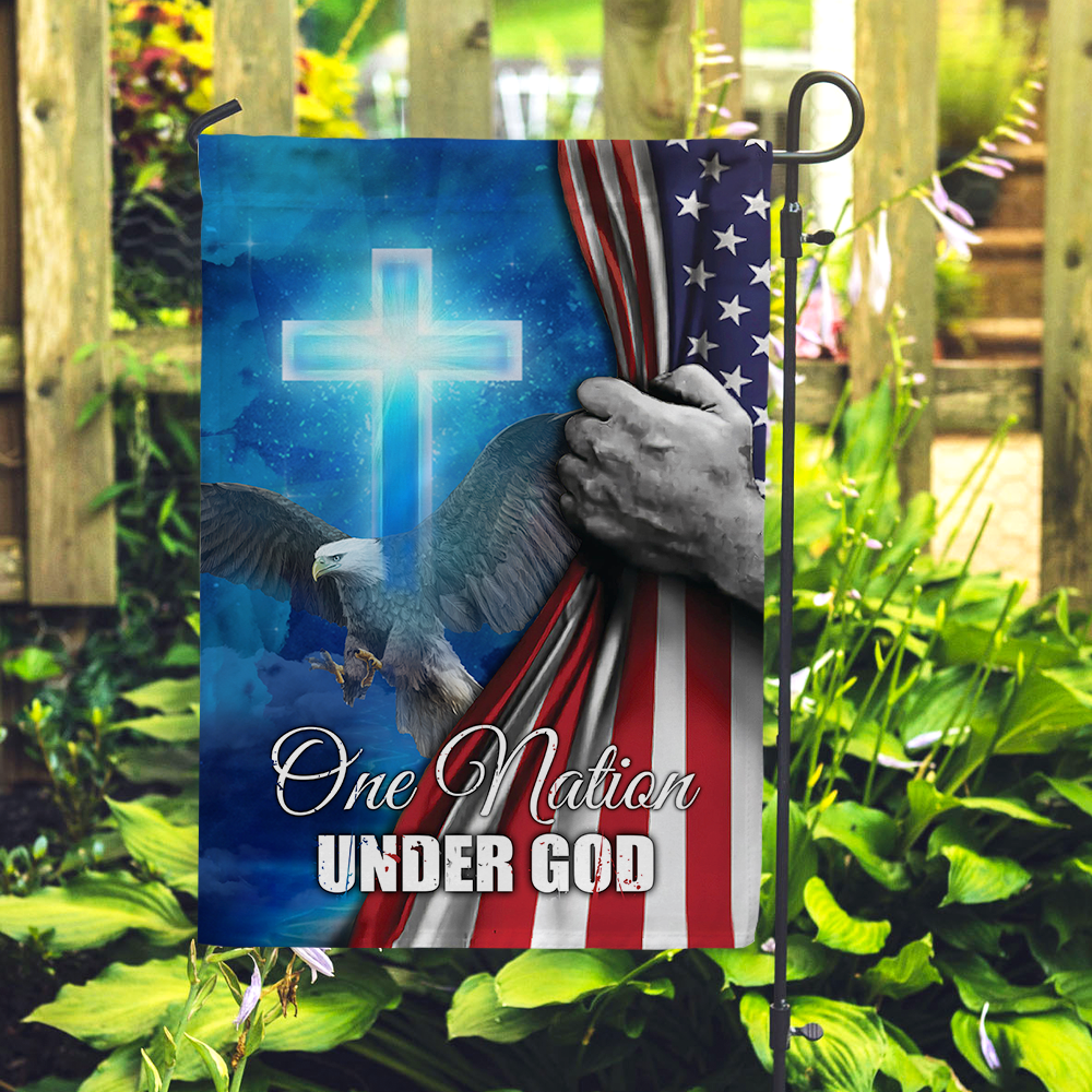 One Nation Under God American Christian Cross Flag