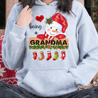 Thumbnail for Snowman Love Being A Grandmna Nana Christmas T-shirt Hoodie CustomCat-Dung-Yen