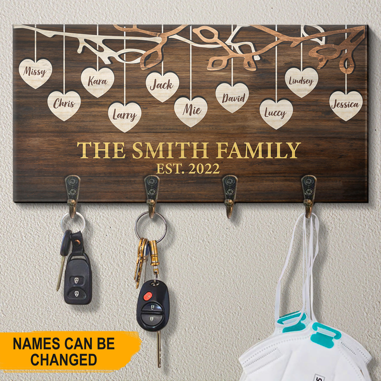 Home Sweet Home Personalized Key Hanger, Key Holder