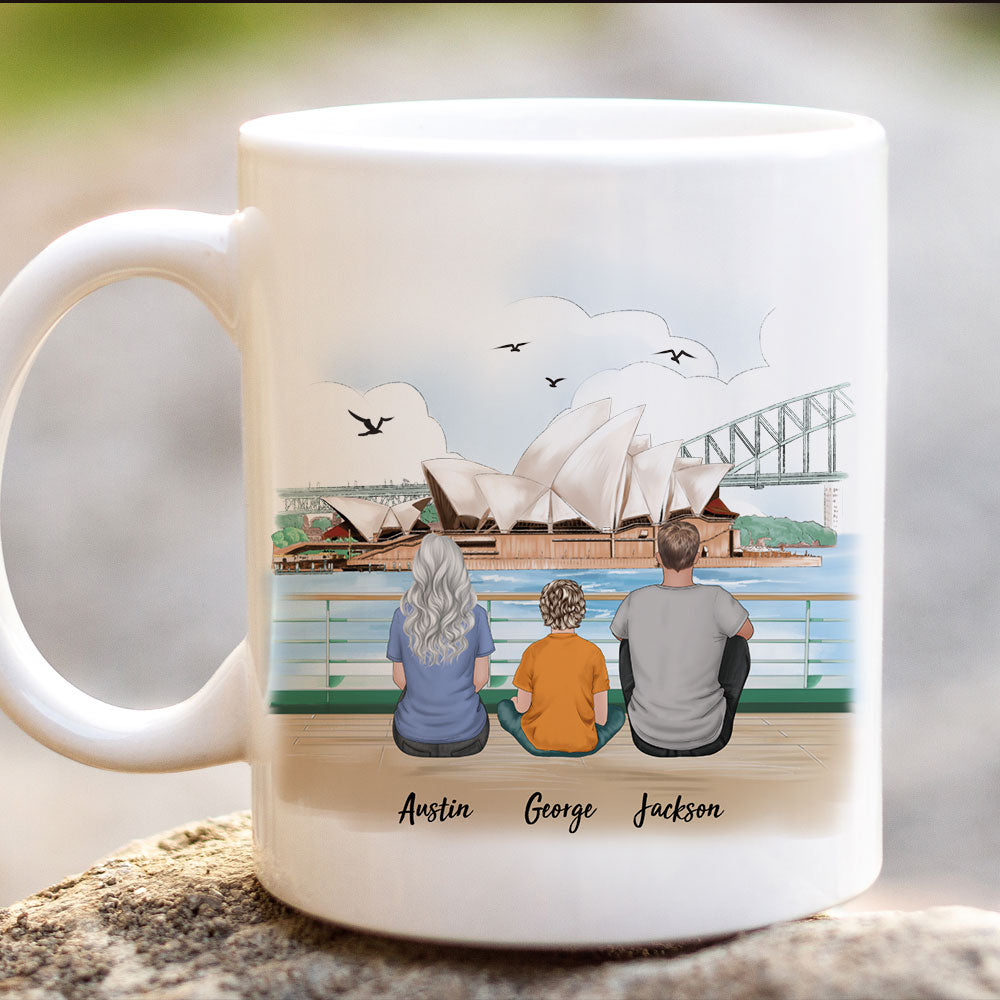 Statue of liberty & Eiffel Tower Mug For The Whole Family  Gift - Jonxifon