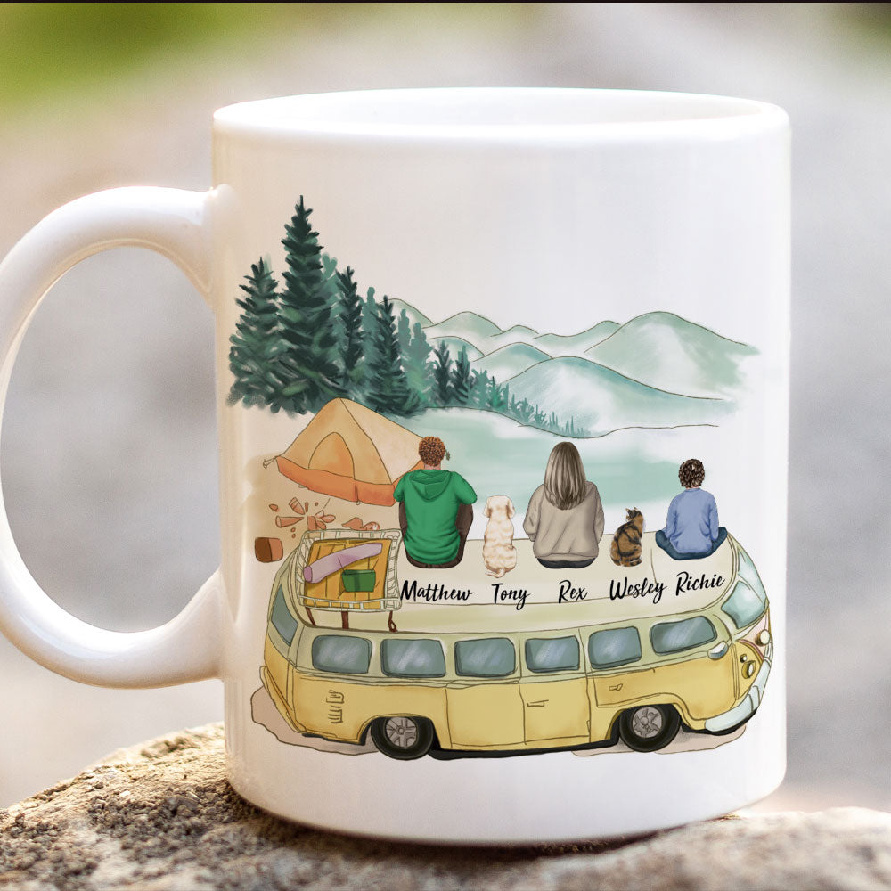 Personalized Family Mug Gifts For The Whole Family - Camping - Jonxifon