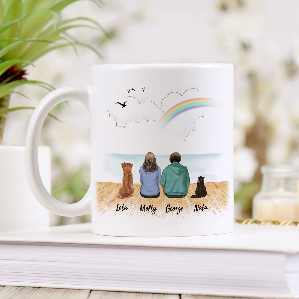 Personalized Family Mug Gifts For The Whole Family - Beach & Wooden Dock - Jonxifon